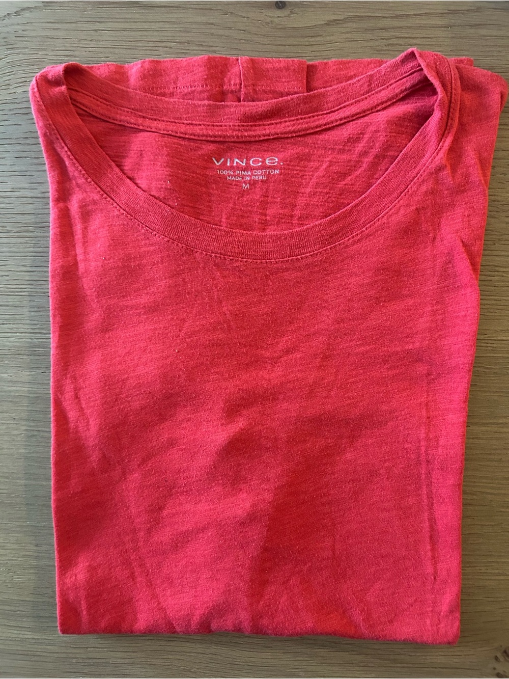 Vince Red Basic SS Tee